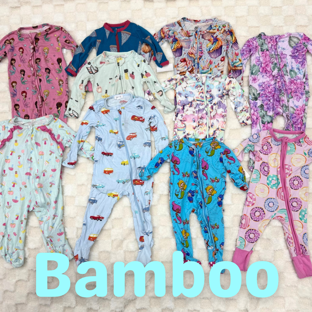 bamboo sleepwear flatlay